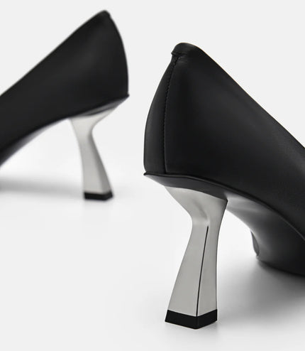Amelie Leather Pumps - Black