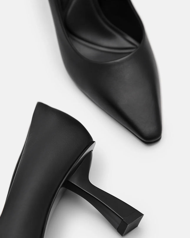 Amelie Leather Pumps - Black