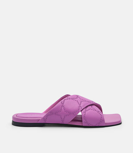 Maggie Slip-On Sandals - Berry