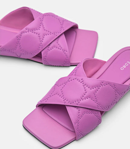 Maggie Slip-On Sandals - Berry