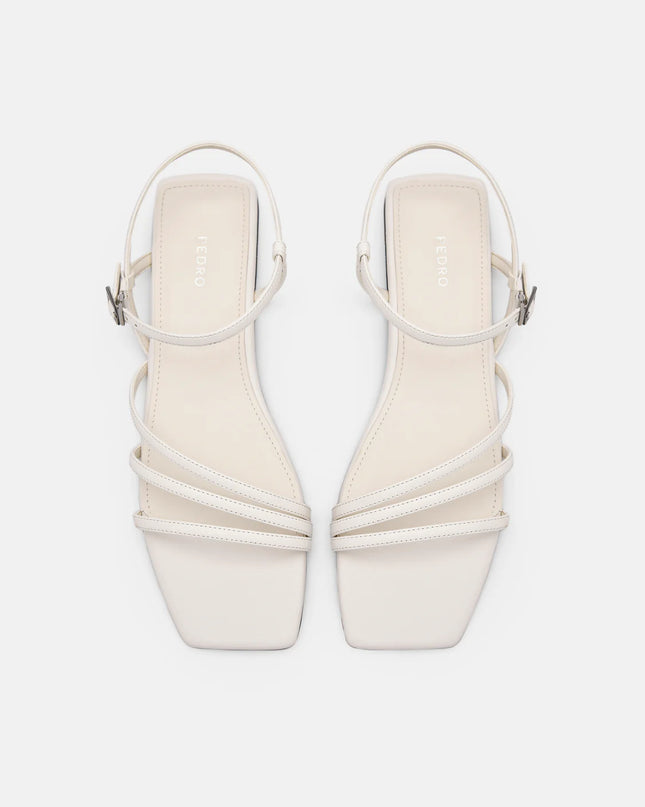 Peggy Ankle Strap Sandals - White