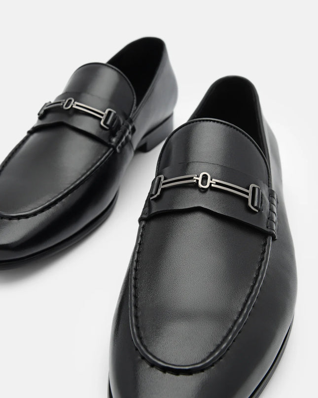 Anthony Leather Loafers - Black