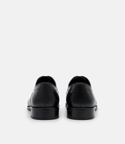 Leather Brogue Oxford Shoes - Black