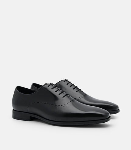 Altitude Lightweight Leather Oxford Shoes - Black