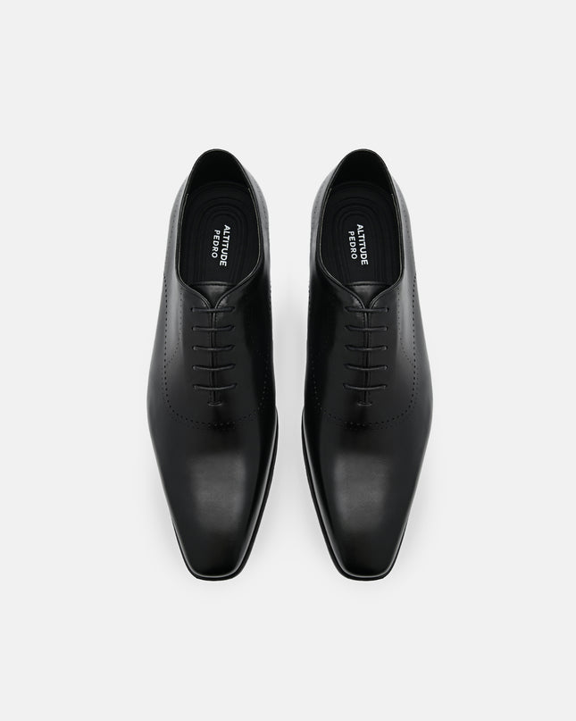 Altitude Lightweight Leather Oxford Shoes - Black