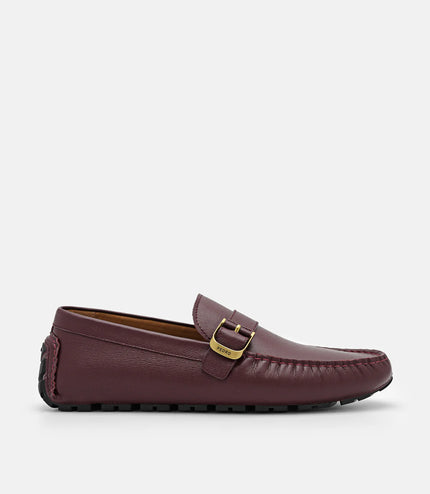 Helix Leather Moccasins - Mahogany