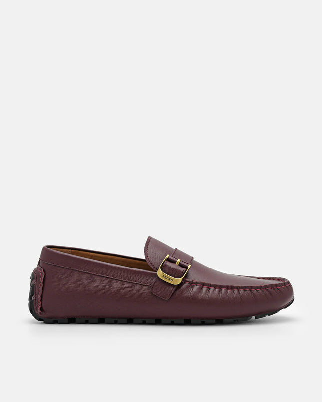 Helix Leather Moccasins - Mahogany
