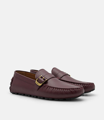 Helix Leather Moccasins - Mahogany