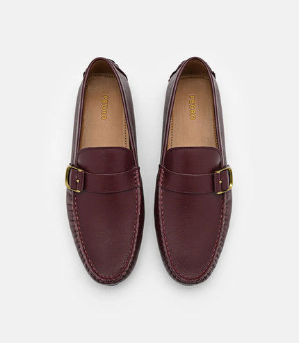 Helix Leather Moccasins - Mahogany