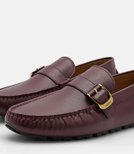 Helix Leather Moccasins - Mahogany