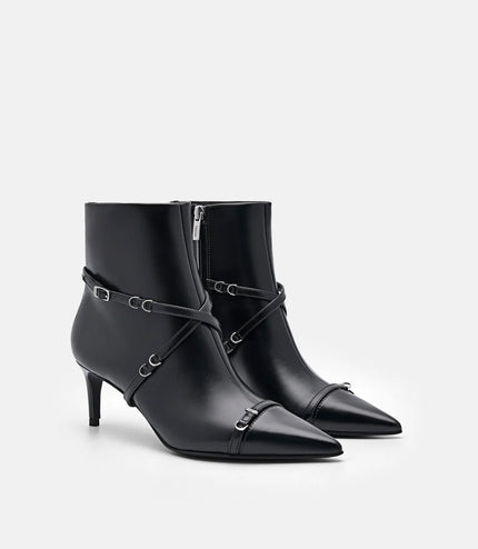 Mara Heel Boots - Black