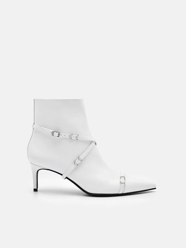Mara Heel Boots - Chalk