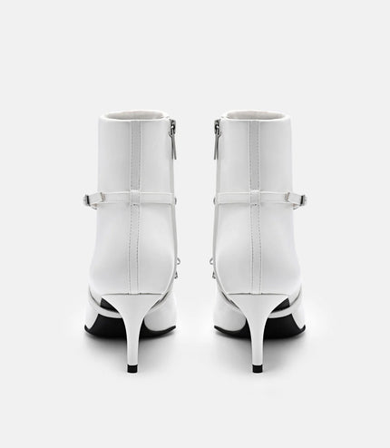 Mara Heel Boots - Chalk