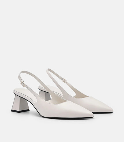 PEDRO Studio Aly Leather Pumps - White
