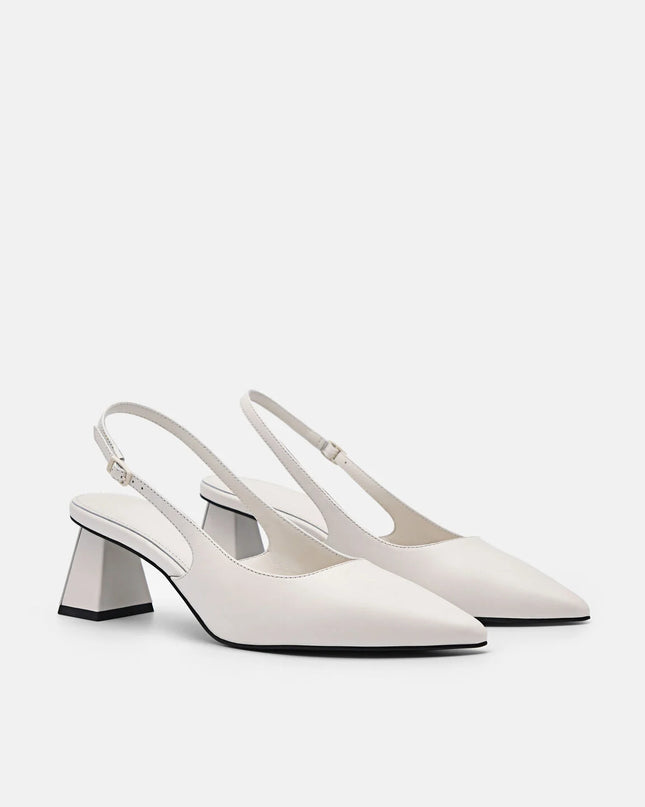 PEDRO Studio Aly Leather Pumps - White