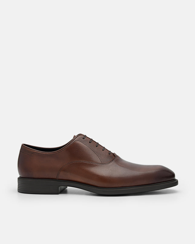 Leather Oxford Shoes - Brown