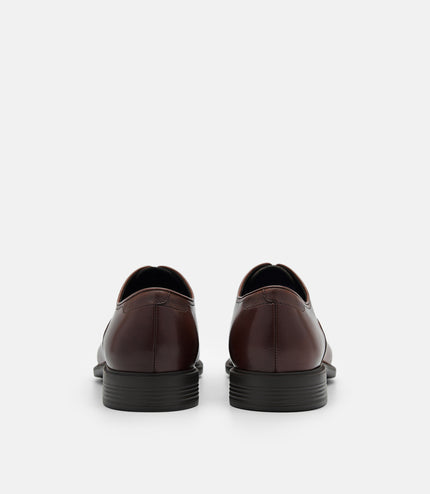 Leather Oxford Shoes - Brown