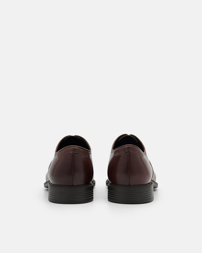 Leather Oxford Shoes - Brown
