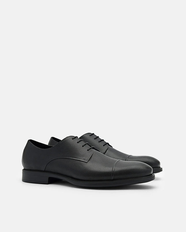 Altitude Leather Derby Shoes - Black
