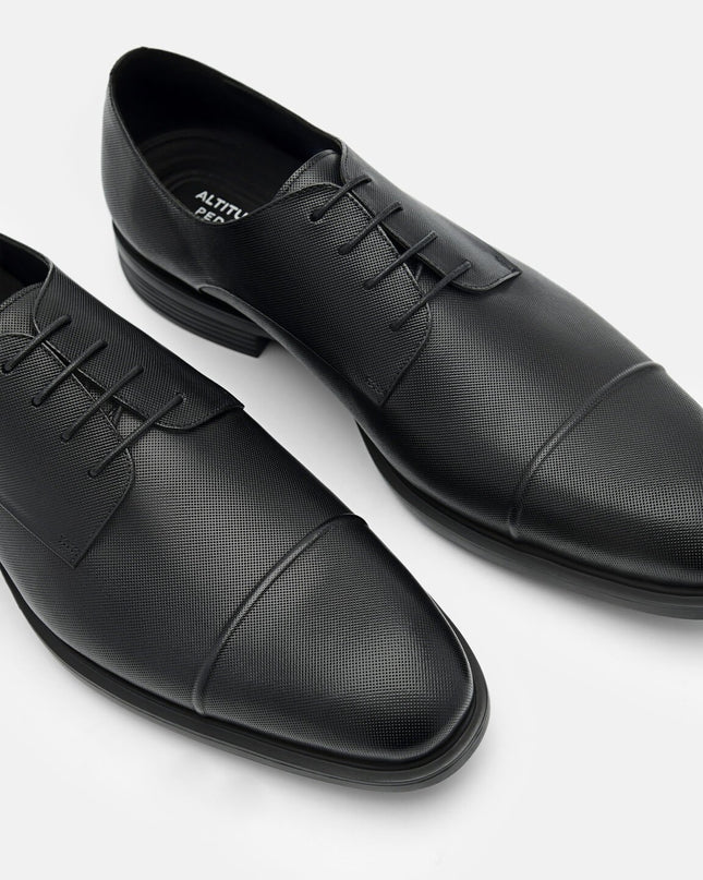 Altitude Leather Derby Shoes - Black