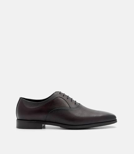Altitude Lightweight Leather Oxford Shoes - Dark Brown