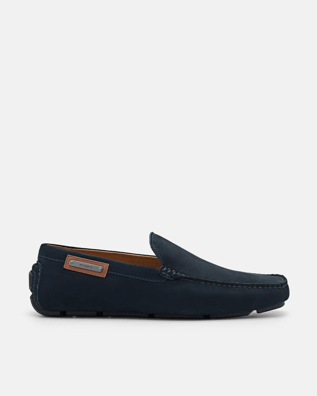 Bryce Nubuck Moccasins - Navy