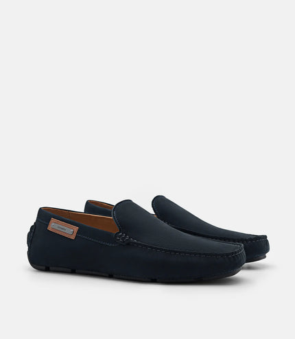 Bryce Nubuck Moccasins - Navy