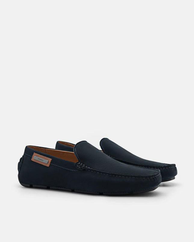 Bryce Nubuck Moccasins - Navy