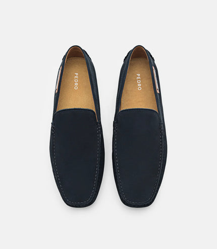 Bryce Nubuck Moccasins - Navy