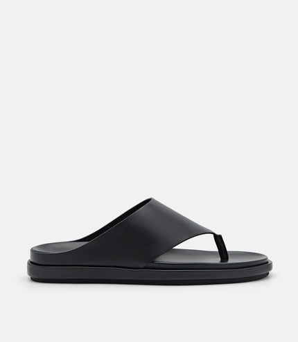 Microfiber Thong Sandals - Black