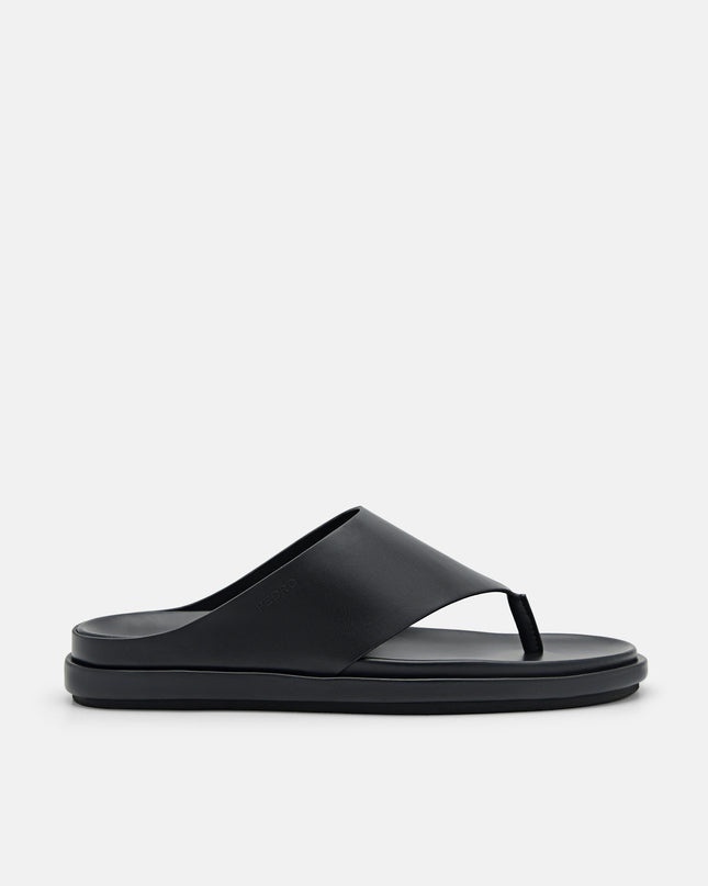Microfiber Thong Sandals - Black