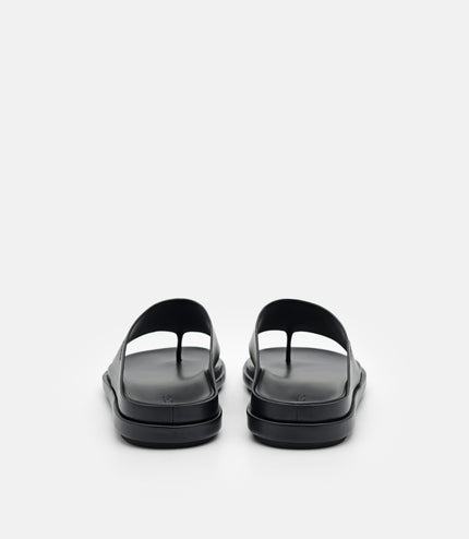 Microfiber Thong Sandals - Black