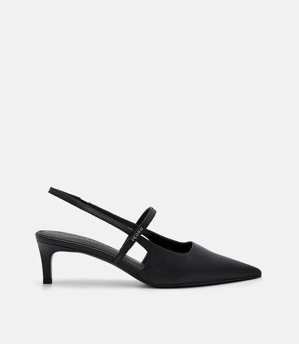 PEDRO Studio Amerie Leather Heel Pumps - Black