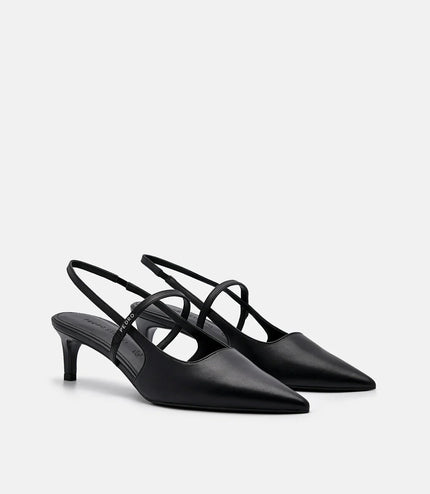 PEDRO Studio Amerie Leather Heel Pumps - Black