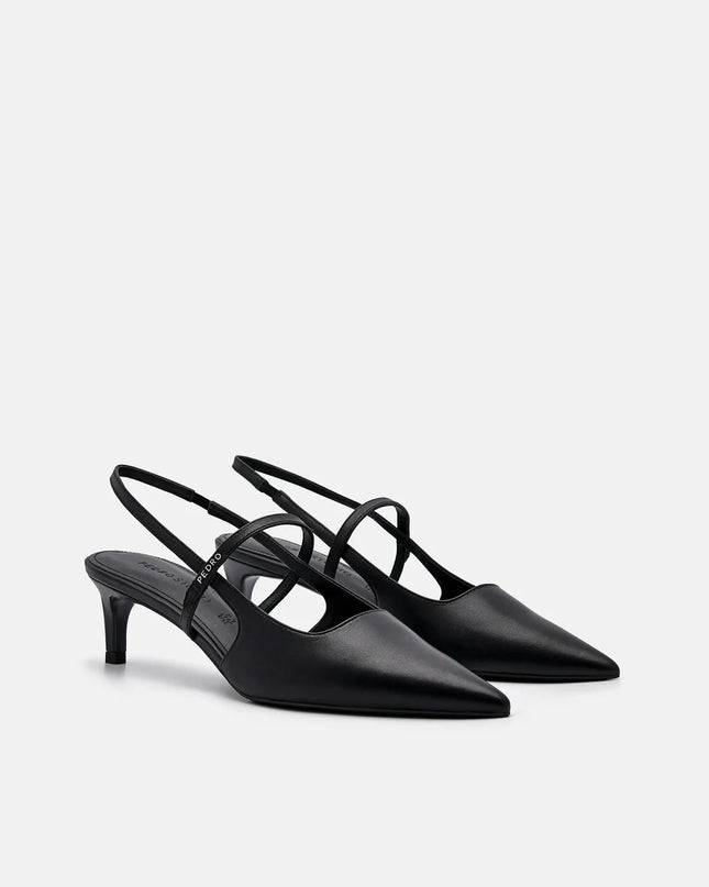 PEDRO Studio Amerie Leather Heel Pumps - Black