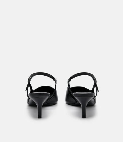 PEDRO Studio Amerie Leather Heel Pumps - Black