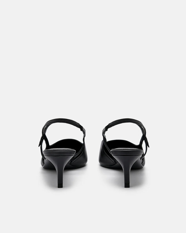 PEDRO Studio Amerie Leather Heel Pumps - Black