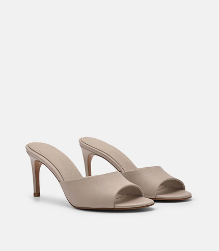 PEDRO Studio Ashley Leather Heel Sandals - Taupe