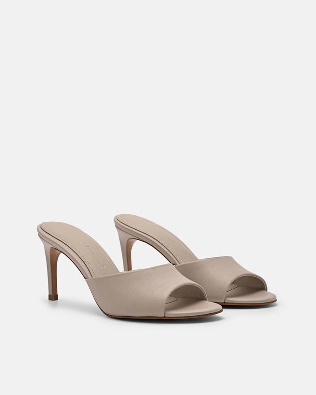 PEDRO Studio Ashley Leather Heel Sandals - Taupe