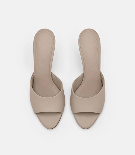 PEDRO Studio Ashley Leather Heel Sandals - Taupe