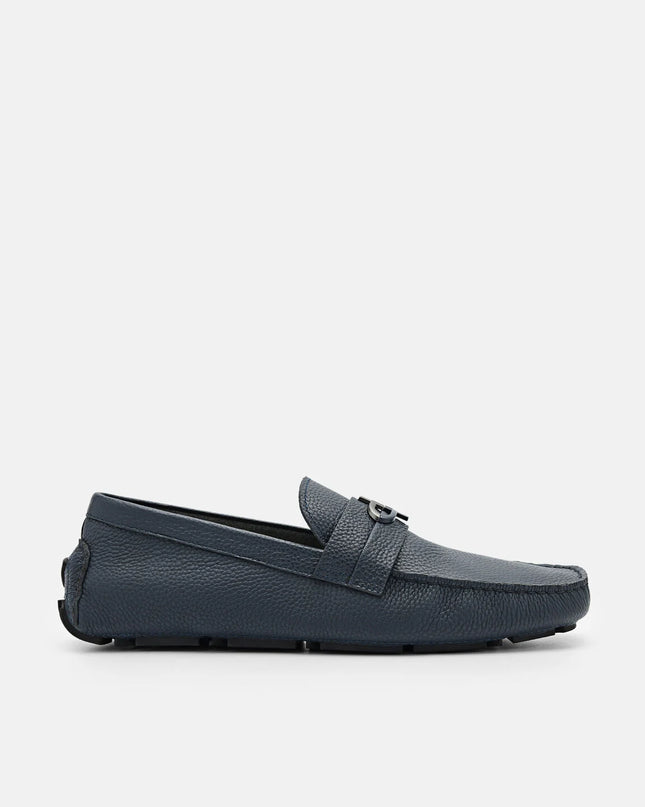 PEDRO Icon Leather Moccasins - Navy