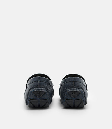 PEDRO Icon Leather Moccasins - Navy