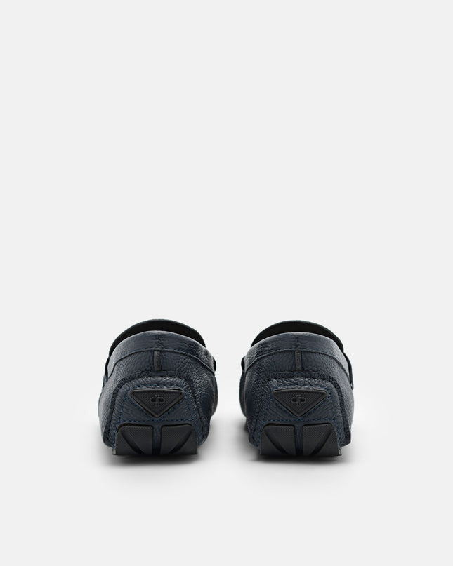 PEDRO Icon Leather Moccasins - Navy