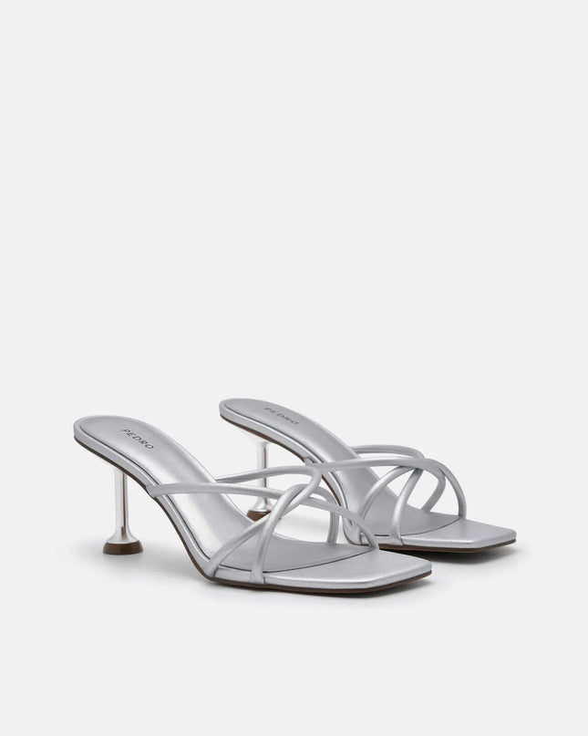 Tindi Heel Sandals - Silver