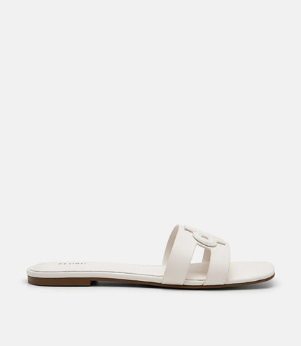 PEDRO Icon Leather Slip-On Sandals - Chalk