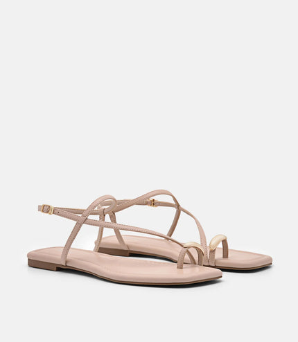 Lia Toe Ring Sandals - Nude