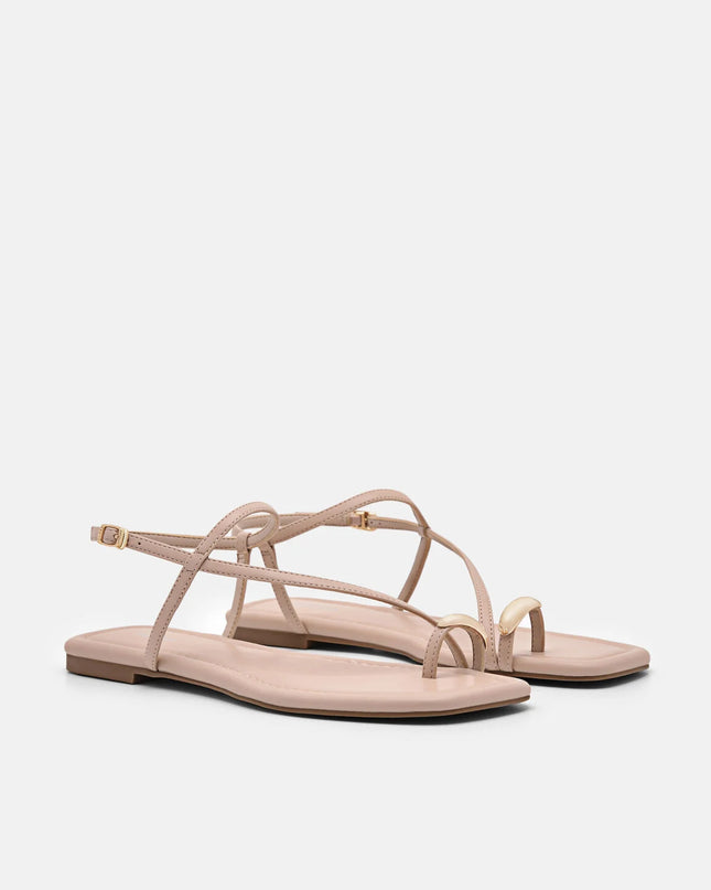 Lia Toe Ring Sandals - Nude