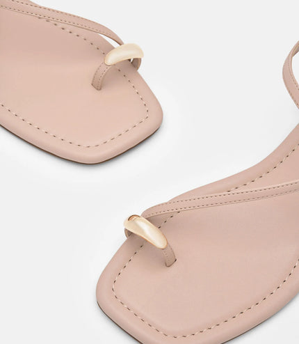 Lia Toe Ring Sandals - Nude