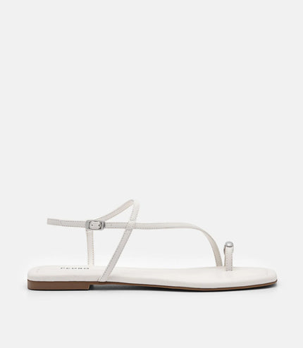 Lia Toe Ring Sandals - Chalk