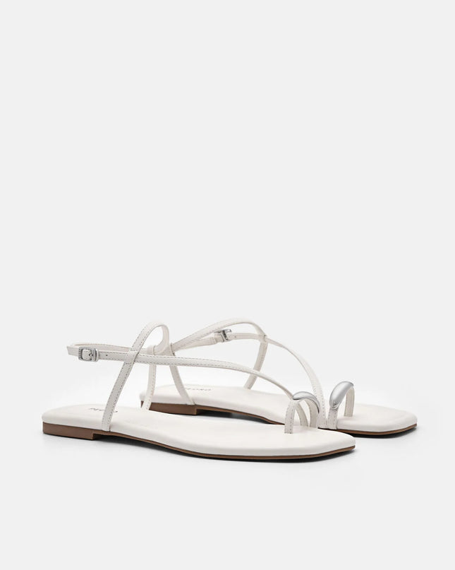 Lia Toe Ring Sandals - Chalk